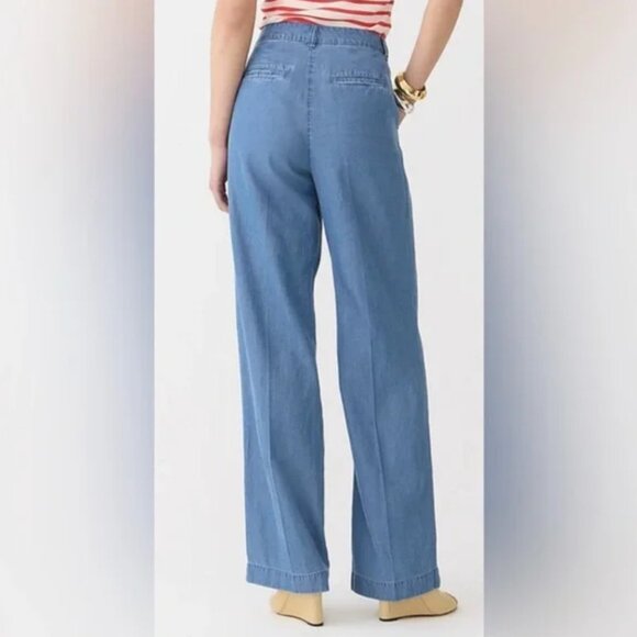 J.Crew Capeside pant in lightweight chambray size 4 - Picture 2 of 6